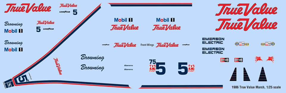 1986 True Value Decals